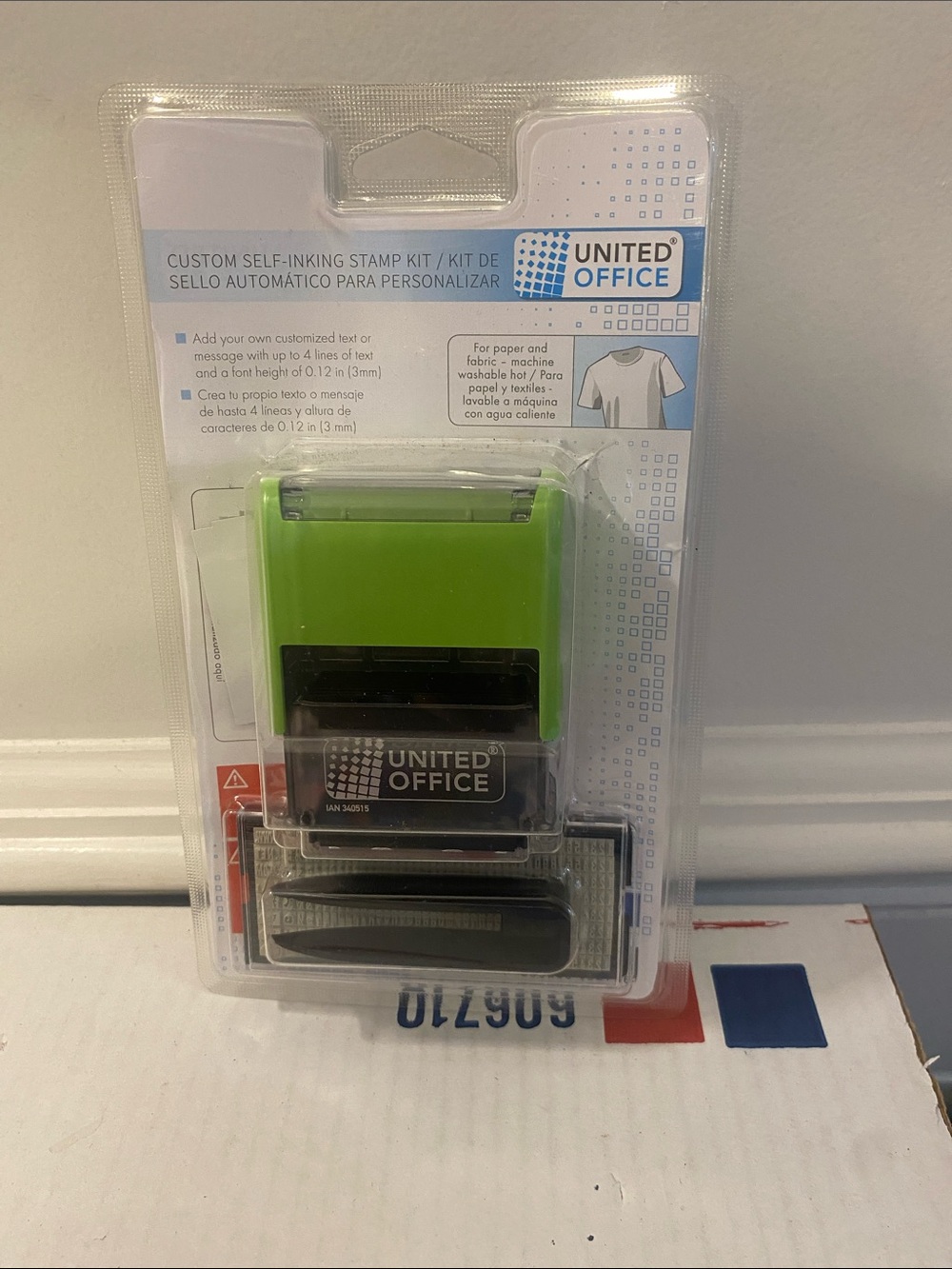 United Office Custom Self-Inking Stamp Kit Newly With Tags